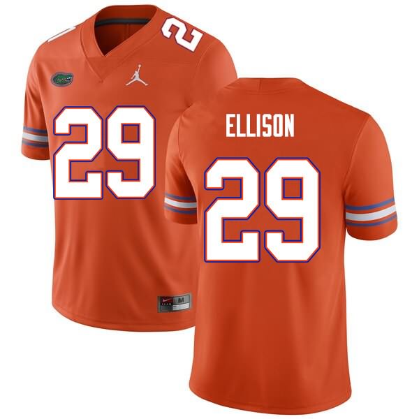 Men's NCAA Florida Gators Khamal Ellison #29 Stitched Authentic Nike Orange College Football Jersey EVE1765JR